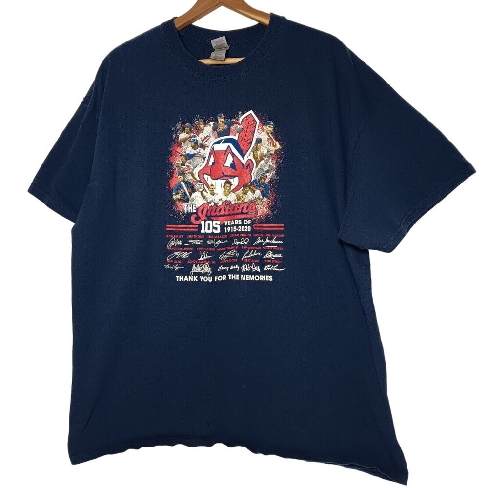Cleveland Indians T Shirt 2XL 105 Years of Baseball Memories 2020 Wahoo MLB